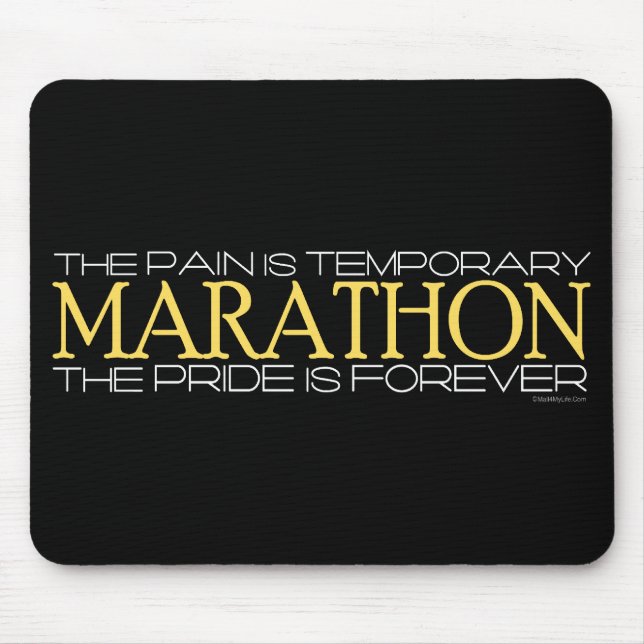 Tapis De Souris Marathon - la fierté est Forever (Devant)