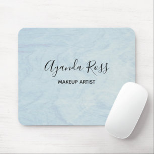 Tapis De Souris Marbre aquarelle bleu pastel