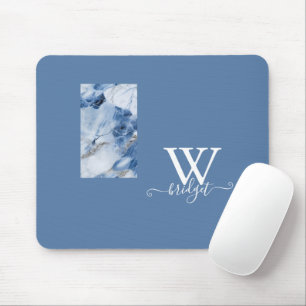 Tapis De Souris marbre bleu abstrait motif côtier