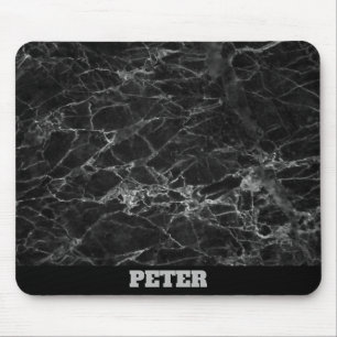 Tapis De Souris Marbre noir avec nom