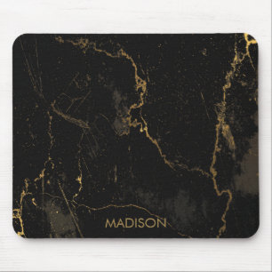Tapis De Souris Marbre noir or
