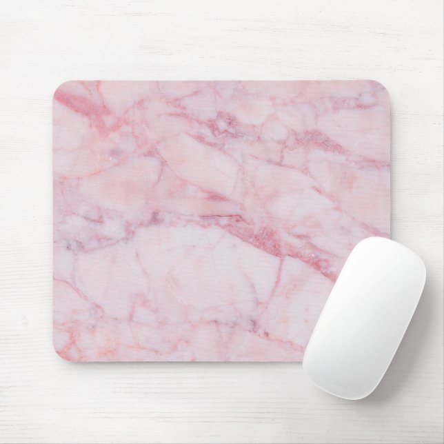 Tapis De Souris Marbre rose (Avec souris)