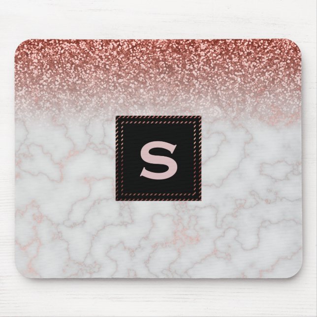 Tapis De Souris Marbre rose d'Ombre de parties scintillantes de (Devant)