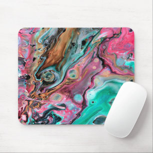 Tapis De Souris Marbre rose et vert