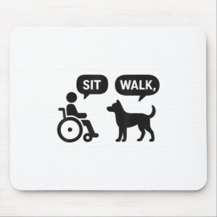 Tapis De Souris Marche assis Animaux Istive En Fauteuil Roulant Hu