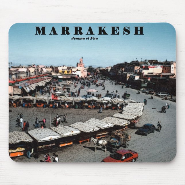 Tapis De Souris Marché de Marrakech, mousepad (Devant)