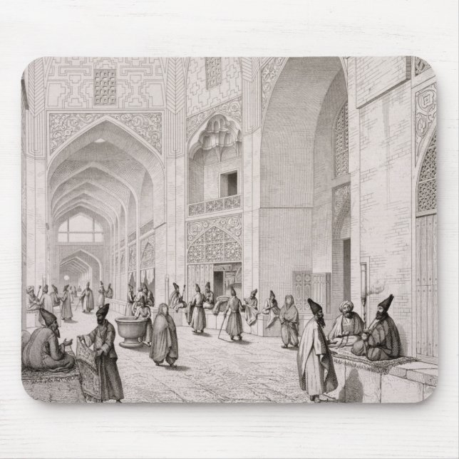 Tapis De Souris Marché de tissu, à Isphahan, de 'voyage (Devant)