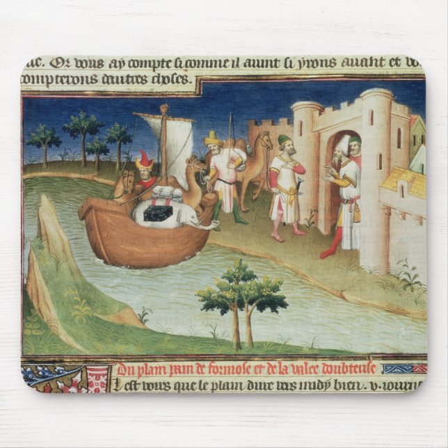 Tapis De Souris Marco Polo avec l'arrivée d'éléphants et de (Devant)
