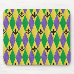 Tapis De Souris Mardi Gras Arlequin Fleur De Lis