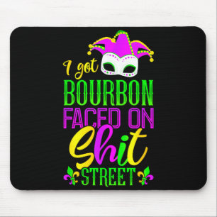 Tapis De Souris Mardi Gras drôle de Bourbon Street, La Nouvelle-Or