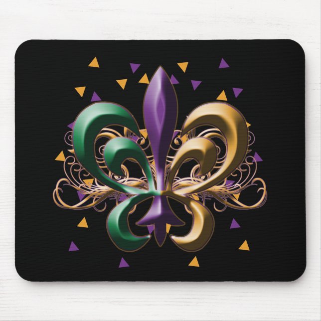 Tapis De Souris Mardi gras Fleur de Lis Design (Devant)