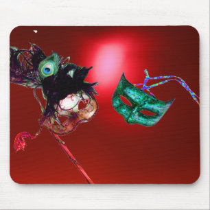Tapis De Souris MARDI GRAS MASQUERADE rouge