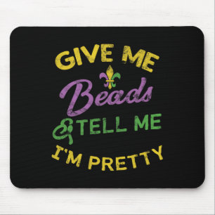 Tapis De Souris Mardi Gras Perles Drôle Unique New Orleans Cadeau