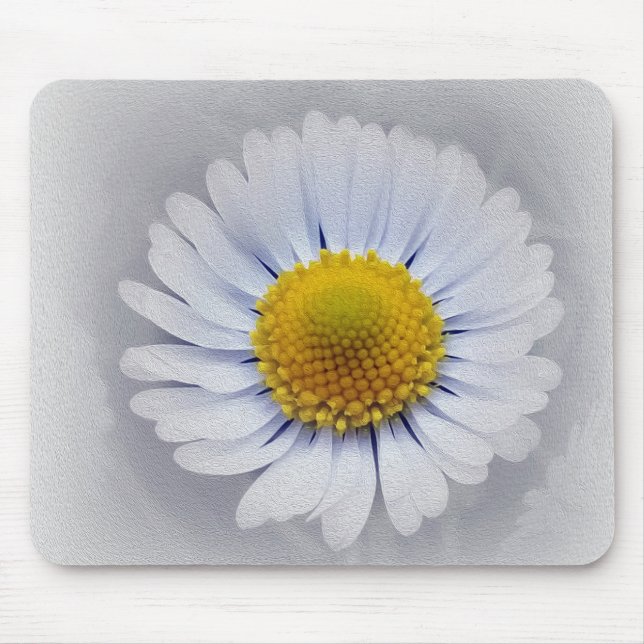 Tapis De Souris marguerite blanche brillante (Devant)