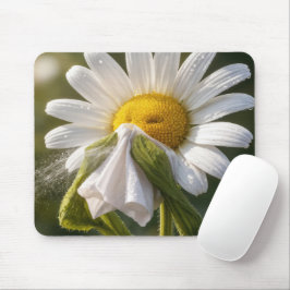 Tapis De Souris Marguerite éternuant dans un mouchoir