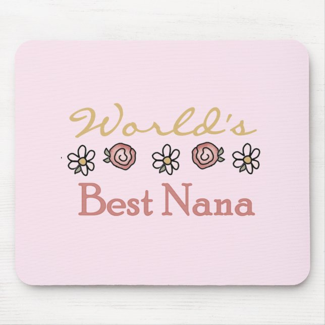 Tapis De Souris Marguerites et mondes meilleure Nana de roses (Devant)