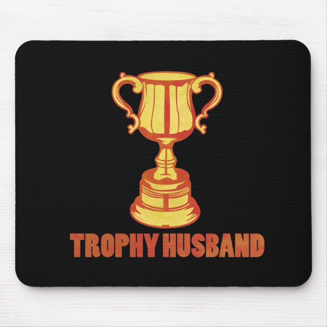 Tapis De Souris Mari de trophée, drôle+hommes+cadeaux (Devant)