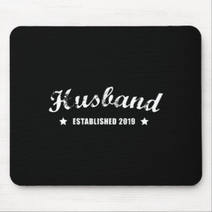 Tapis De Souris Mari Établi en 2019 Œuvre d'Art de Mariage Vintage