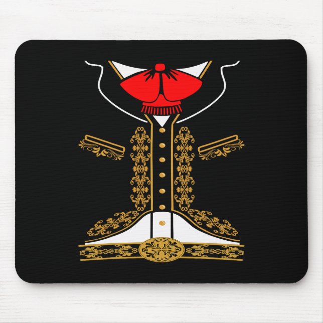 Tapis De Souris Mariachi Charro Costume Mexicain Pour Cinco De May (Devant)