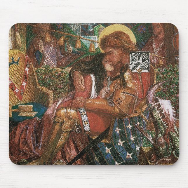 Tapis De Souris Mariage de St George, Princesse Sabra par Rossetti (Devant)