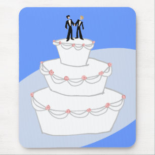 Tapis De Souris Mariage Gâteau Deux Pièces