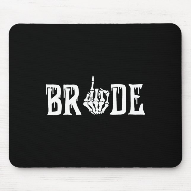 Tapis De Souris Mariage gothique de mariée de squelette vient de s (Devant)