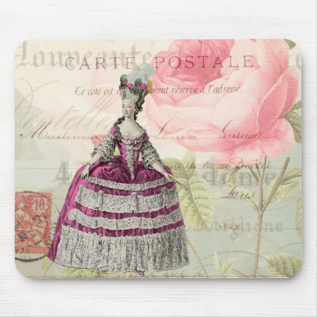 Tapis De Souris Marie Antoinette Accent français Mousepad (Devant)