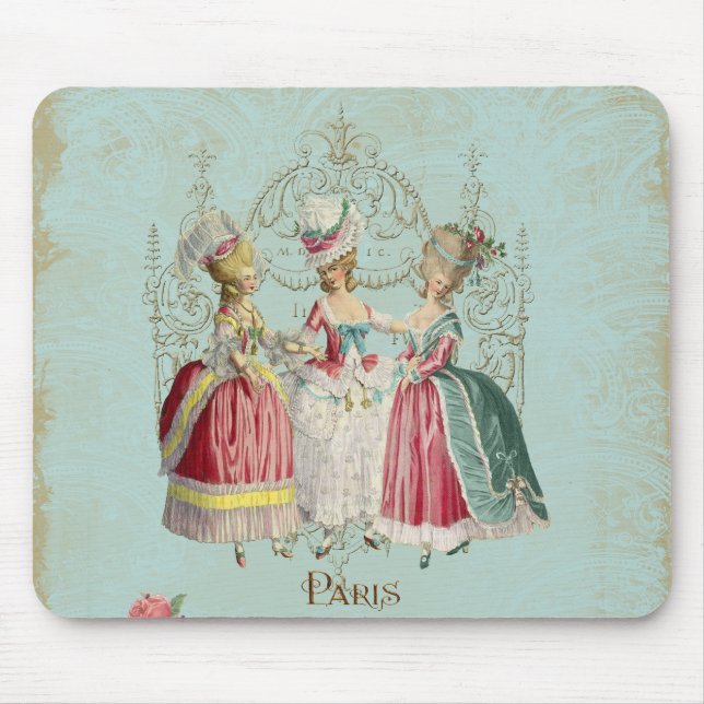 Tapis De Souris Marie Antoinette Française Paris dames (Devant)