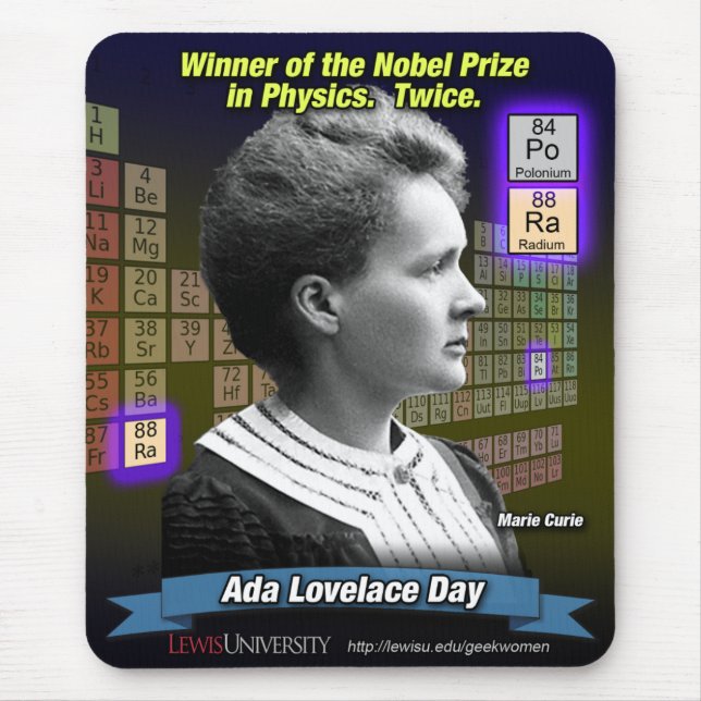 Tapis De Souris Marie Curie Mousepad (Devant)