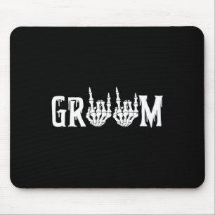 Tapis De Souris Mariée de mariage d'Halloween Marié squelette jusq
