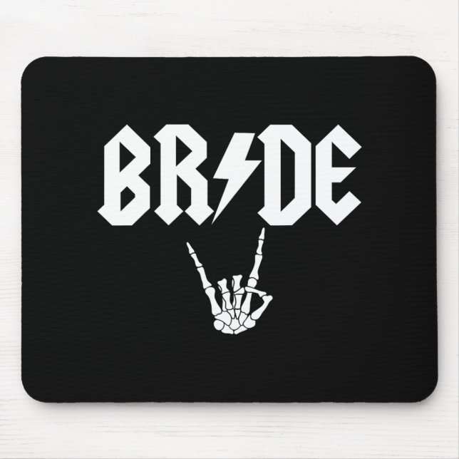 Tapis De Souris Mariée Rock N Roll Gothique Halloween Enterrement  (Devant)