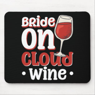 Tapis De Souris Mariée Sur Vin Nuageux 1