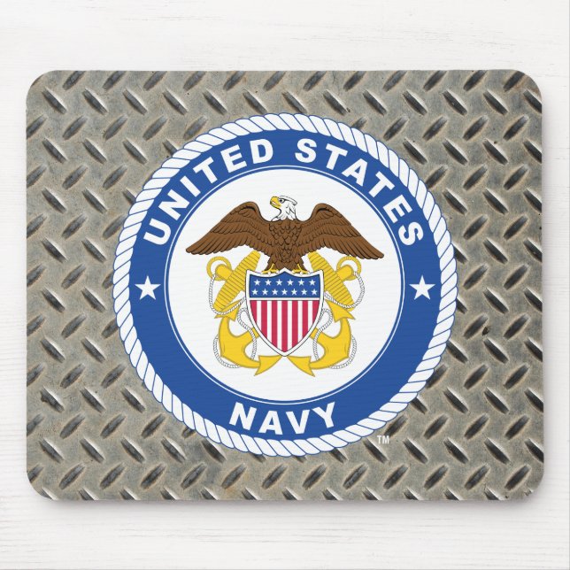 Tapis De Souris Marine américaine | Officier Crest (Devant)