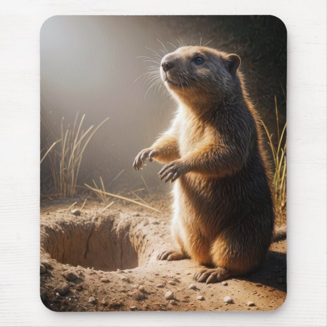 Tapis De Souris Marmotte au soleil (Devant)