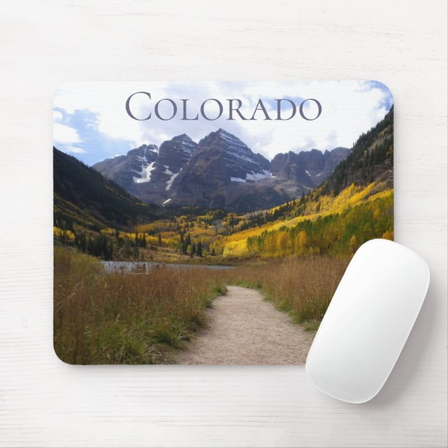 Tapis De Souris Maroon Bells Colorado Souvenir (Avec souris)