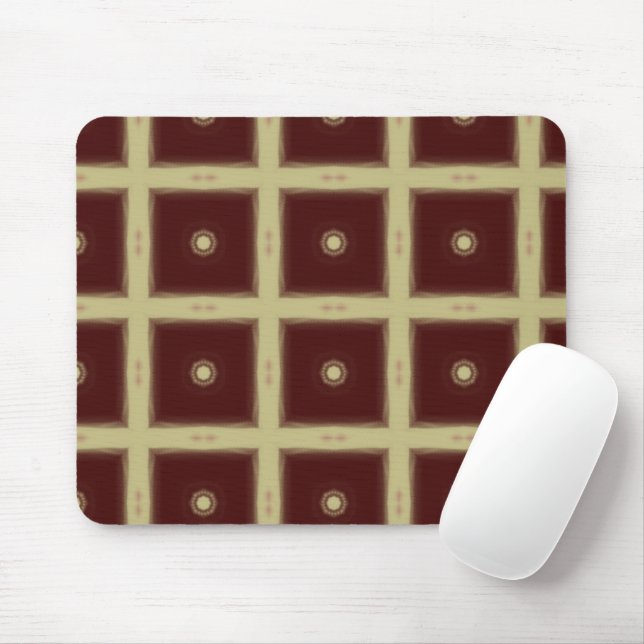 Tapis De Souris Maroon Square tiles mouse pad (Avec souris)