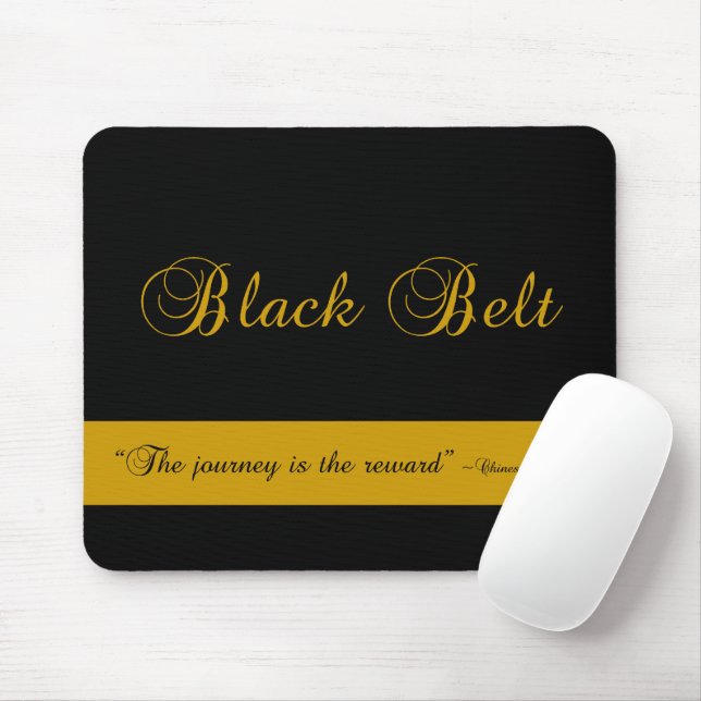 Tapis De Souris Martial Arts Black Belt Voyage (Avec souris)