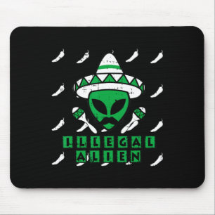 Tapis De Souris Martian Alien Illégal Zone Mexicaine-51 Drôle Hall