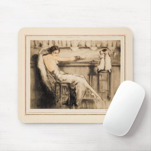 Tapis De Souris Martini par Louis Icart (Avec souris)