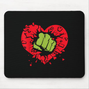Tapis De Souris Marvel Hulk Smash Heart Saint-Valentin 