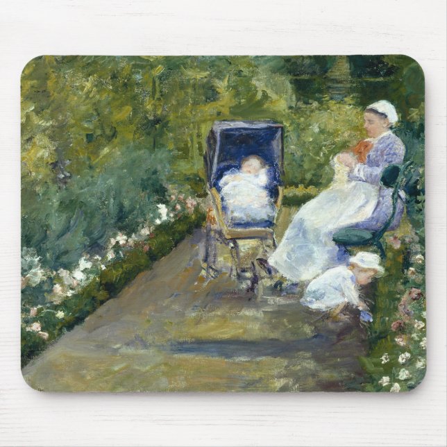 Tapis De Souris Mary Cassatt - enfants dans un jardin (Devant)