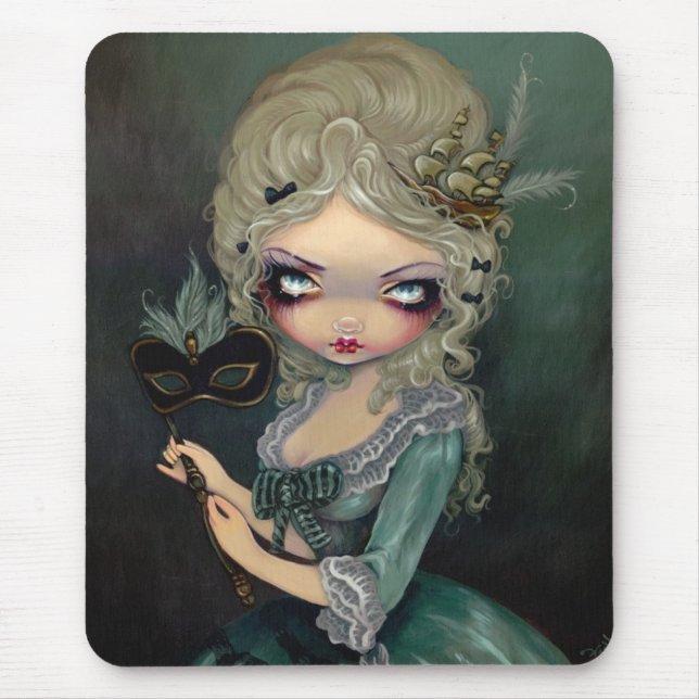 Tapis De Souris Mascarade Mousepad rococo gothique de Marie (Devant)