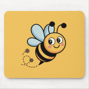 Tapis De Souris Mascotte d'abeille adaptée aux enfants avec une tr