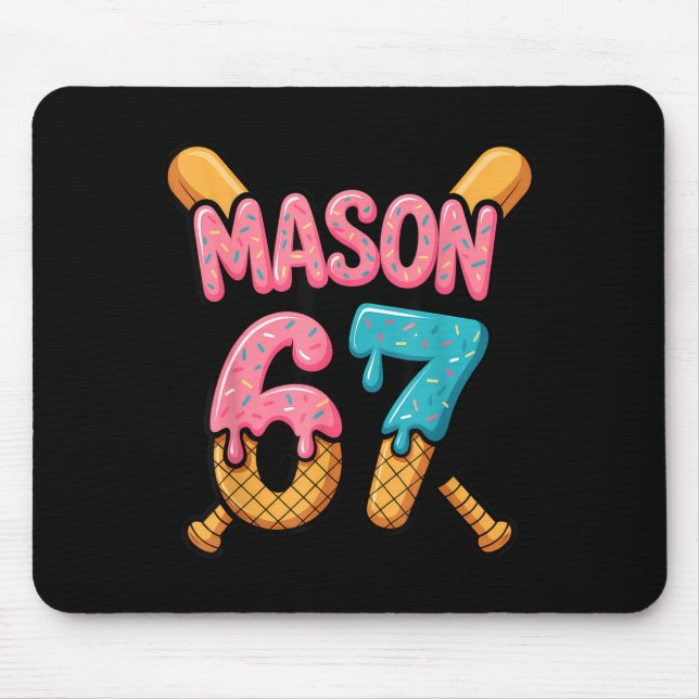 Tapis De Souris Mason 67 Ice Cream Drip Baseball  (Devant)