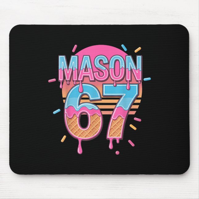 Tapis De Souris Mason 67 Mème Crème Glacée Bysebyll Goutte  (Devant)