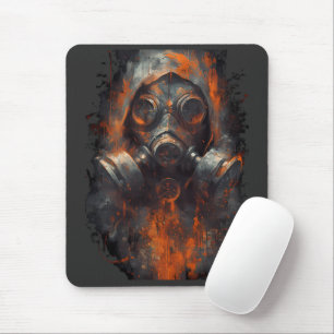 Tapis De Souris Masque à gaz post-apocalyptique grunge toxique