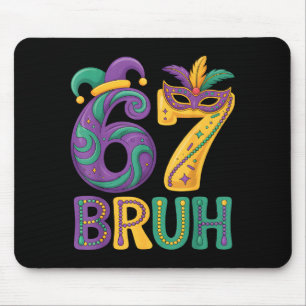 Tapis De Souris Masque de Carnaval Mardi Gras 67 Bruh Chapeau de B