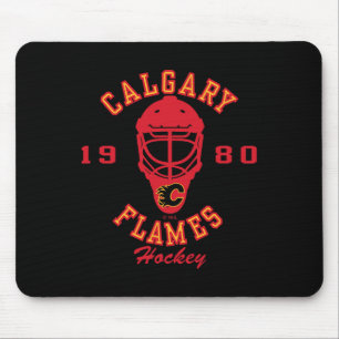 Tapis De Souris Masque de hockey des Flames de Calgary Blanc Nhl S