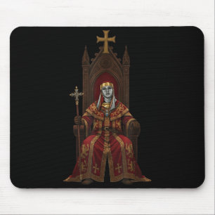 Tapis De Souris Masque floral du roi Baudouin IV Art médiéval Croi