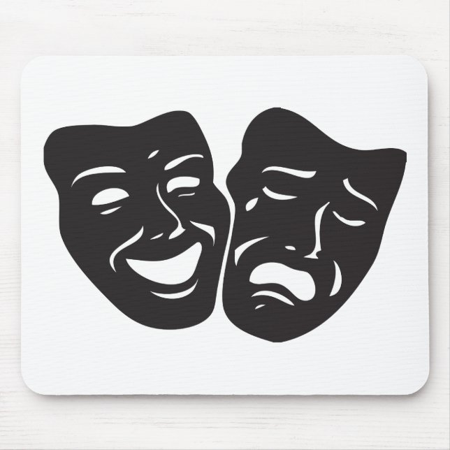 Tapis De Souris Masques de théâtre comique dramatique (Devant)